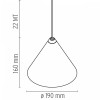 Suspension String light Cone Head plan Flos