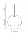 taille Suspension Sphere plan  Flos - 12m