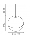 Suspension String light Sphere Head plan Flos - 22m
