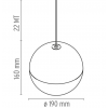 Suspension String light Sphere Head 2 têtes plan Flos
