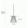 dimension Suspension Light-Air tissu cristal-beige Kartell - Valente Design