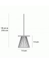 Dimension suspension Light-Air transparent Kartell - Valente Design