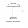 Dimensions Lampe de Table Tris Fontana Arte