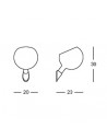 dimensions applique parola FontanaArte valente design