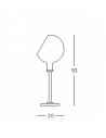 Dimensions lampe à poser Parola Fontana Arte Valente Design