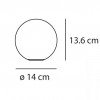 dimensions lampe à poser Dioscuri plan Artemide 
