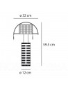 Schéma de la lampe de table Shogun Artemide - Valente design